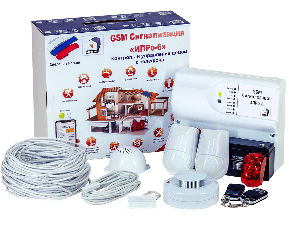 GSM сигнализация ИПРо-6 для Дачи проводной